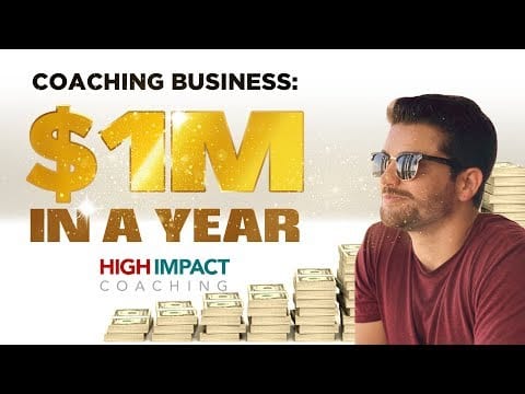 Coaching business $1M in a year, High Impact Coaching, Zander Fryer face with a background full of bills
